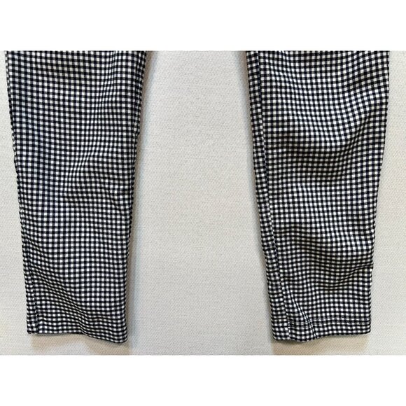 Calvin Klein Womens Casual Skinny Pants Pleated Front Size 4 Black White Gingham - Picture 6 of 12